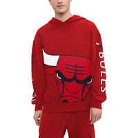 Sweat à capuche rouge Tommy Jeans pour hommes des Chicago Bulls Kenny Pull