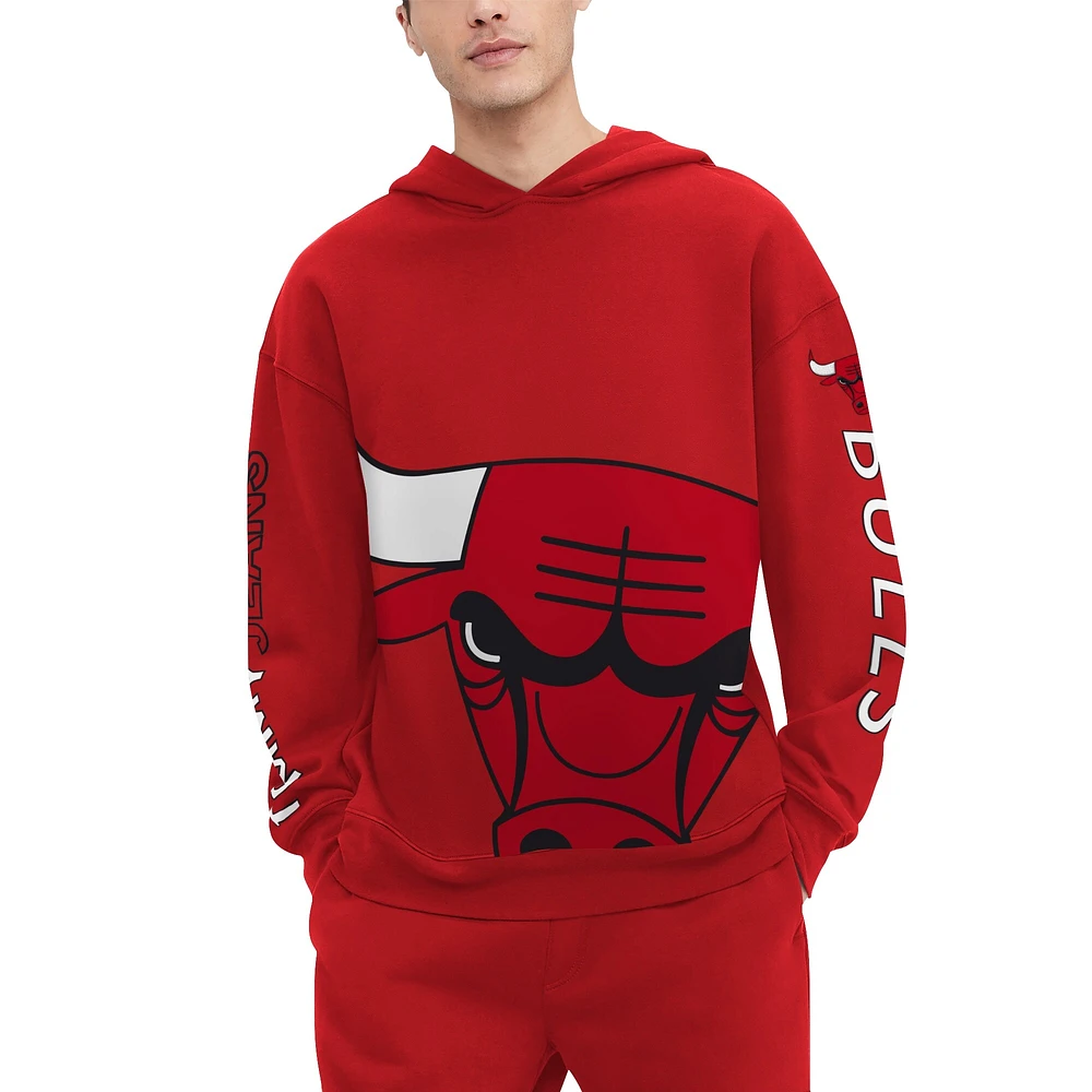 Men's Tommy Jeans Red Chicago Bulls Kenny Pullover Hoodie