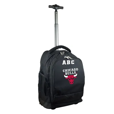 Chicago Bulls MOJO 19'' Personalized Premium Wheeled Backpack - Black