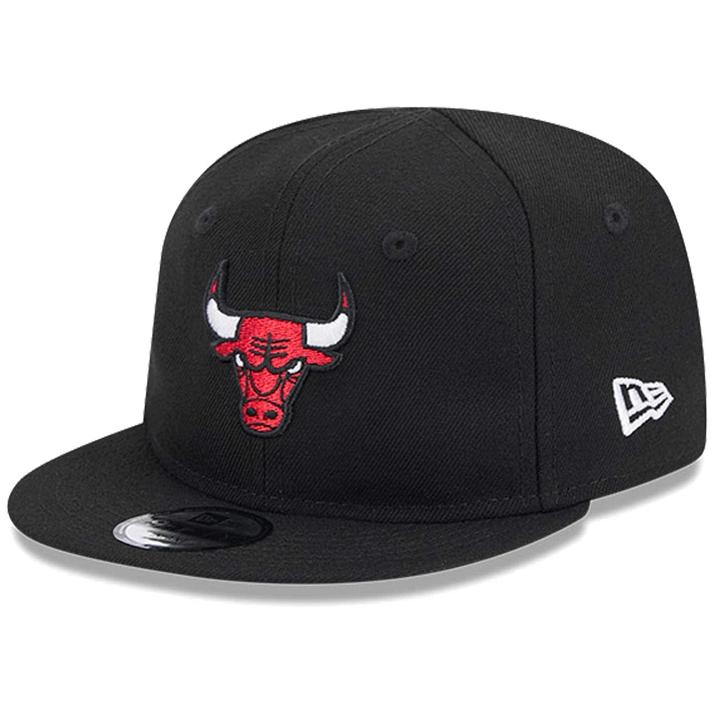 Casquette ajustable My First 9FIFTY Chicago Bulls noire New Era pour nouveau-né et bébé