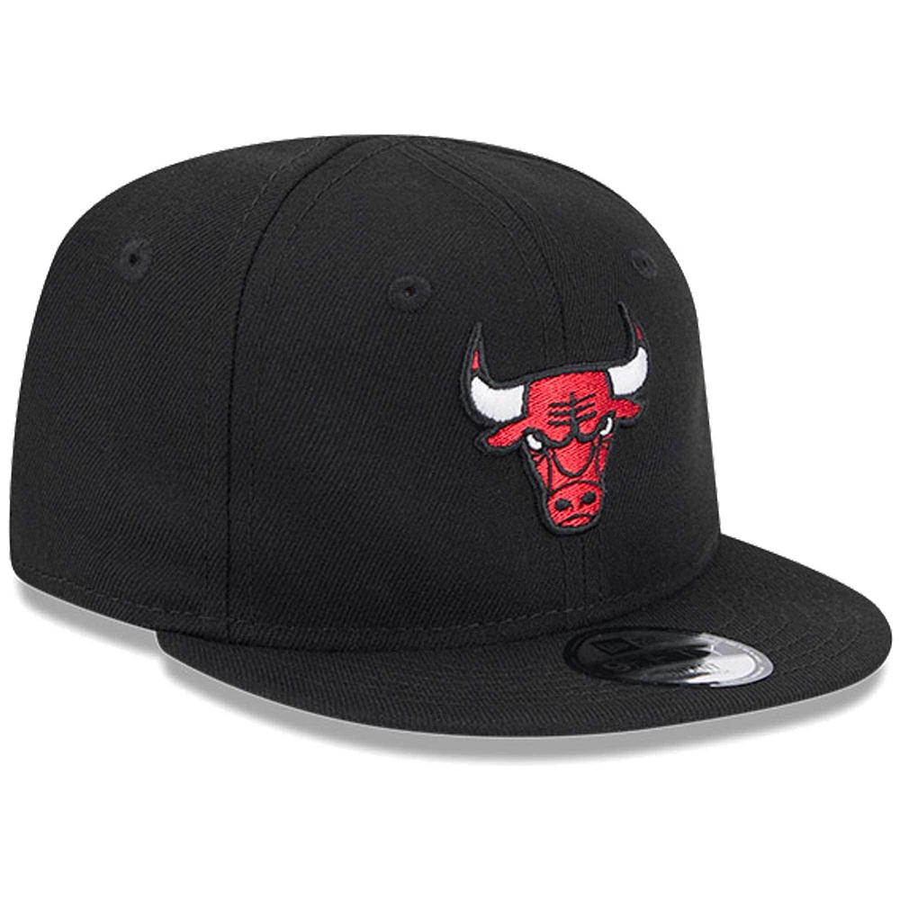 Casquette ajustable My First 9FIFTY Chicago Bulls noire New Era pour nouveau-né et bébé