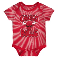 Newborn & Infant White/Red Chicago Bulls Monterey Tie-Dye - 2-Pack Bodysuit Set