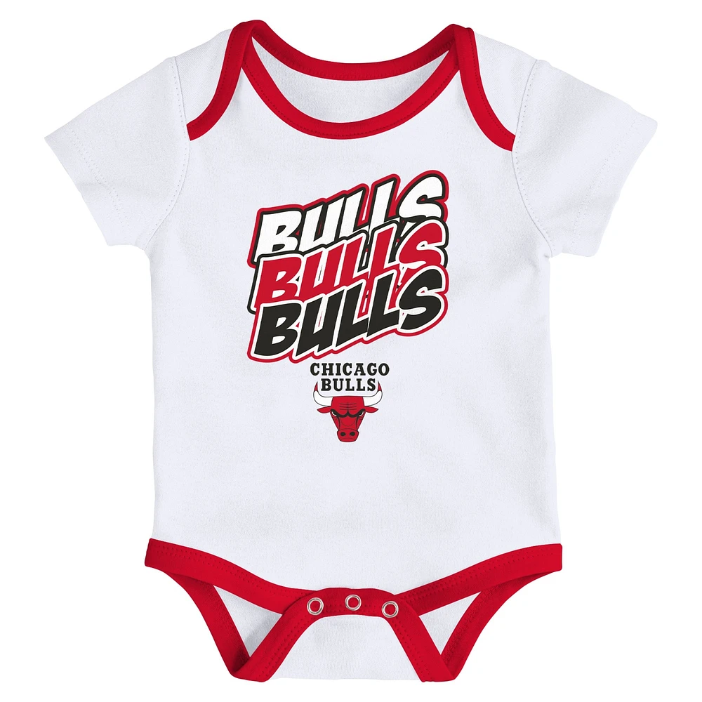 Newborn & Infant White/Red Chicago Bulls Monterey Tie-Dye - 2-Pack Bodysuit Set