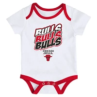Newborn & Infant White/Red Chicago Bulls Monterey Tie-Dye - 2-Pack Bodysuit Set