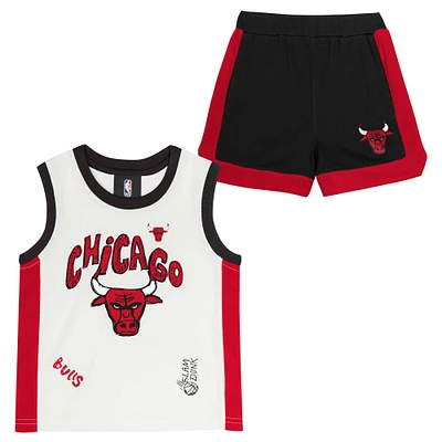 Ensemble débardeur et short en maille Chicago Bulls pour enfants d'âge préscolaire