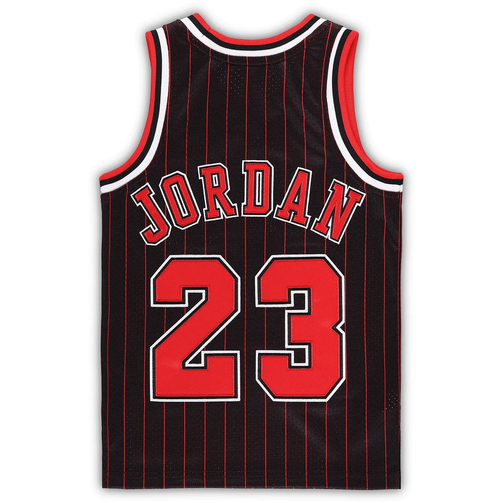 Préscolaire Mitchell & Ness Michael Jordan Noir Chicago Bulls 1996/97 Hardwood Classics Authentique Maillot