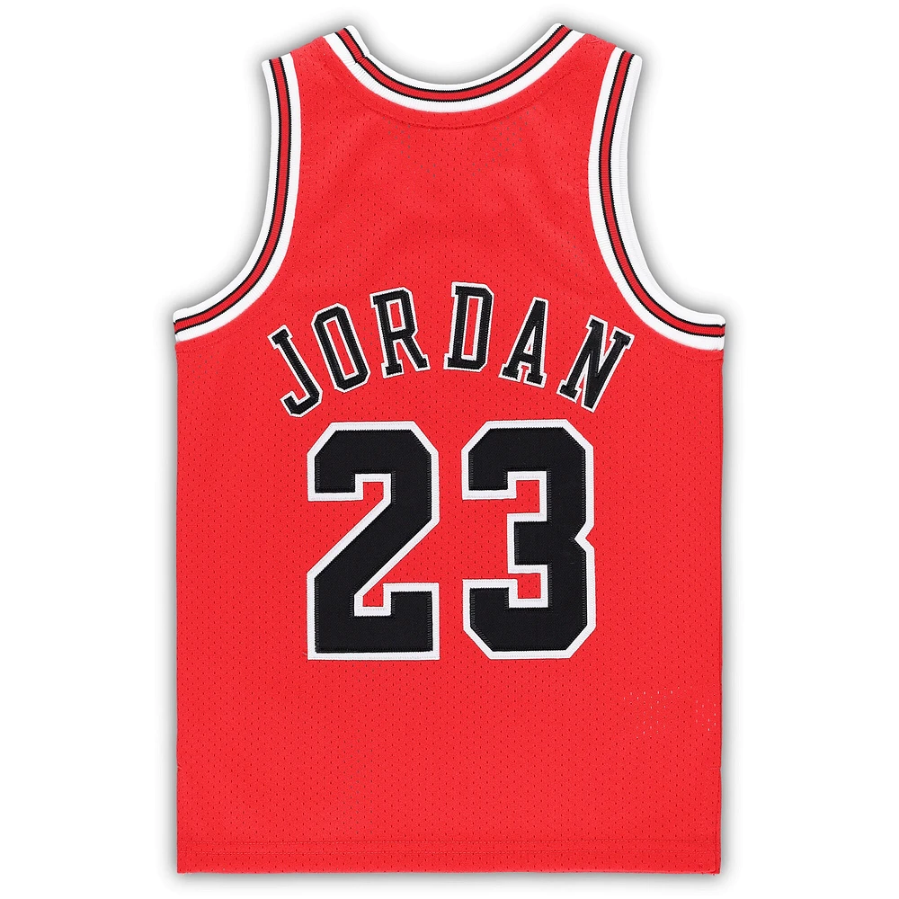 Préscolaire Mitchell & Ness Michael Jordan Rouge Chicago Bulls 1985/86 Hardwood Classics Authentique Maillot