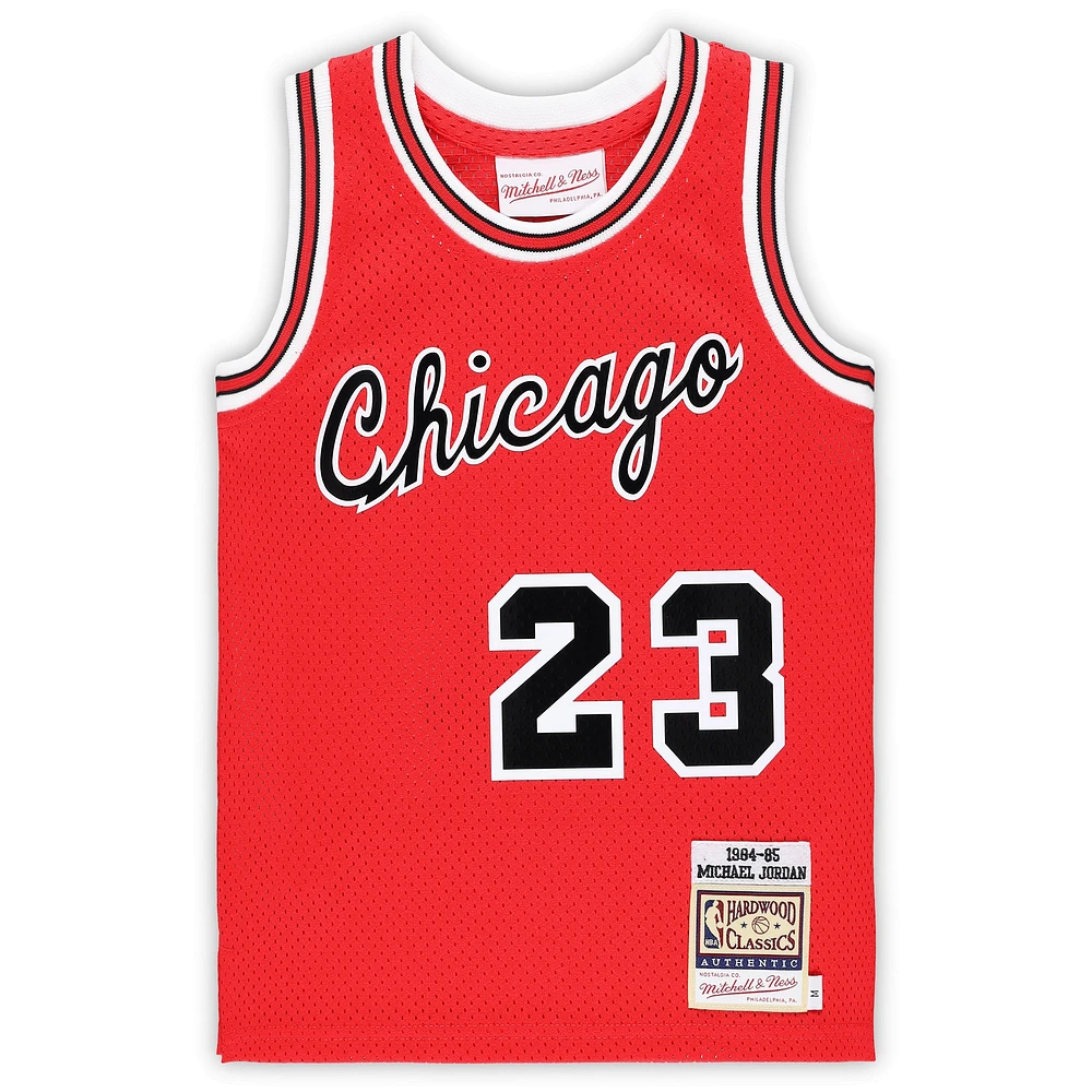 Preschool Mitchell & Ness Michael Jordan Red Chicago Bulls Hardwood Classics 1984/85 Authentic Swingman Jersey