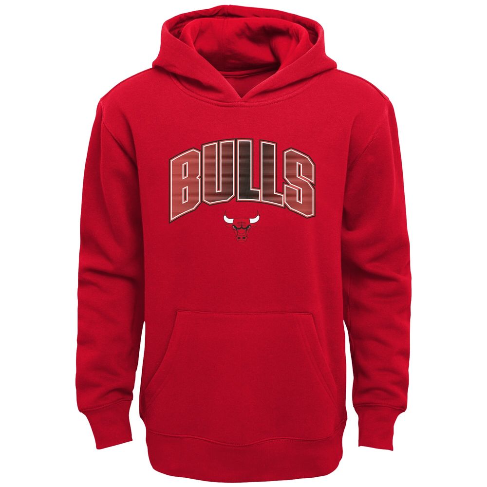 Preschool Red/Heather Gray Chicago Bulls Double Up Pullover Hoodie & Pants Set