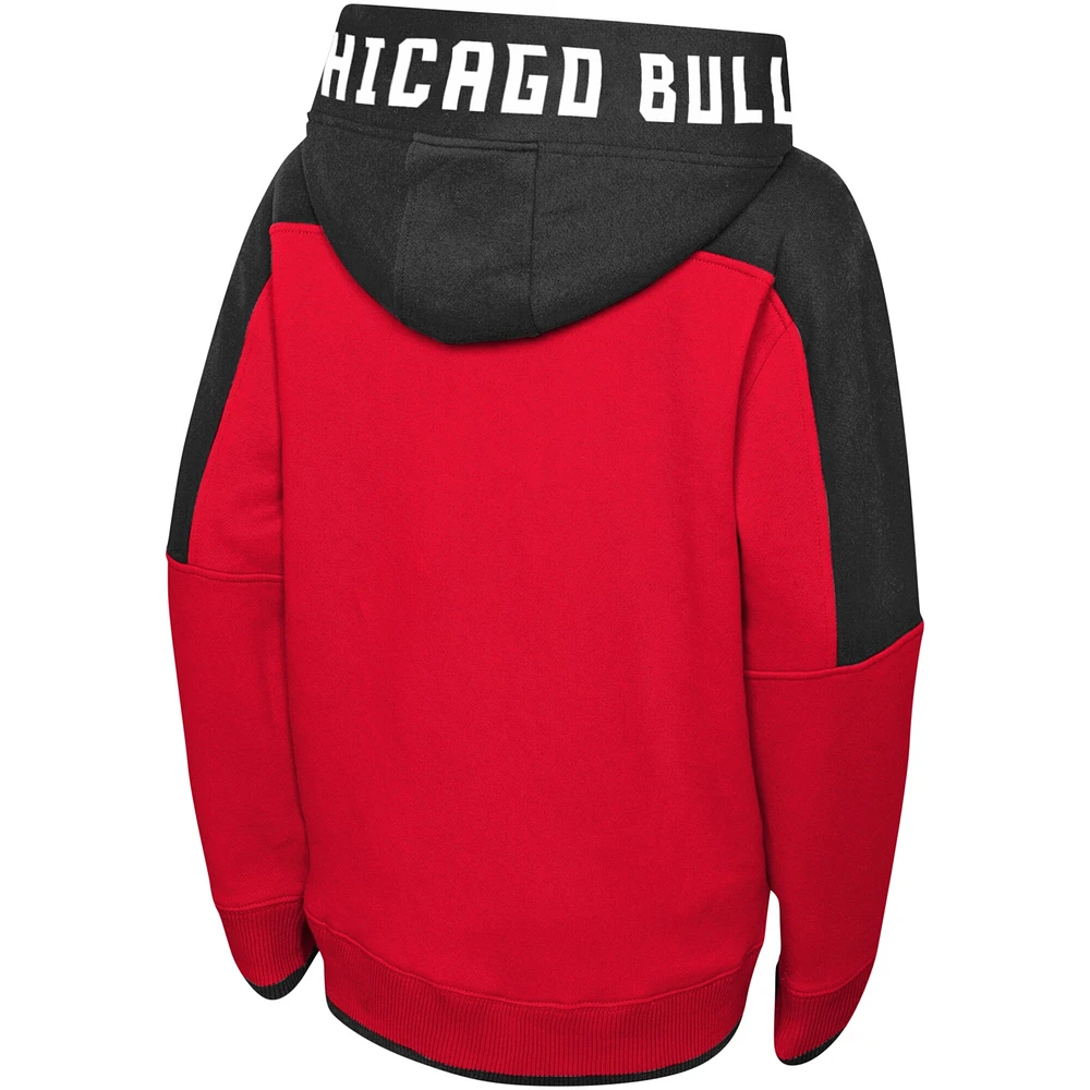 Sweat à capuche entièrement zippé Post-Up Red Chicago Bulls pour enfants d'âge préscolaire