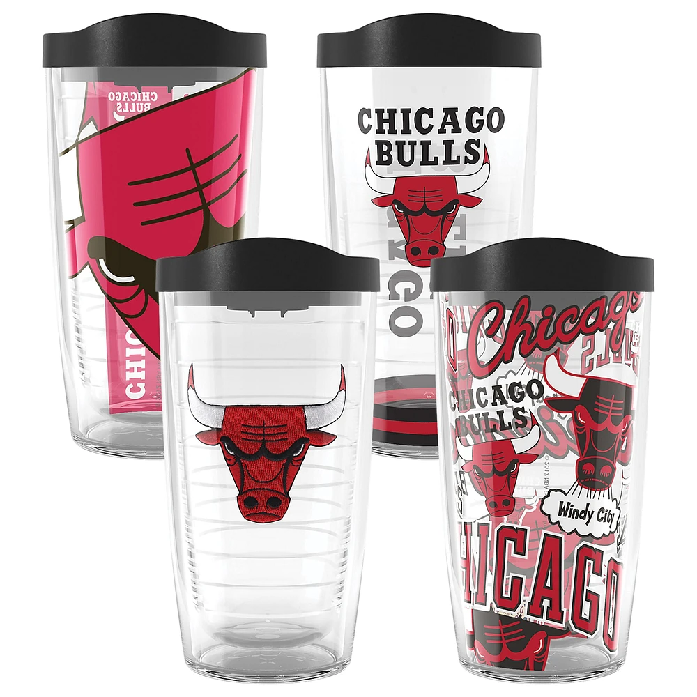 V110871 BULLS 16oz Classique NBA 4 PACK CUPPLA4PK