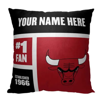 Chicago Bulls The Northwest Group 18'' x 18'' Colorblock Personalized Throw Pillow