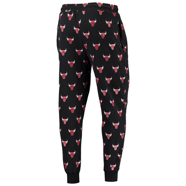 Pantalon de jogging noir à logo intégral The Wild Collective des Chicago Bulls