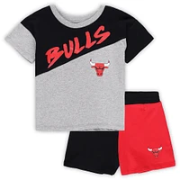 Ensemble t-shirt et short Chicago Bulls Super Star noir/gris pour tout-petit