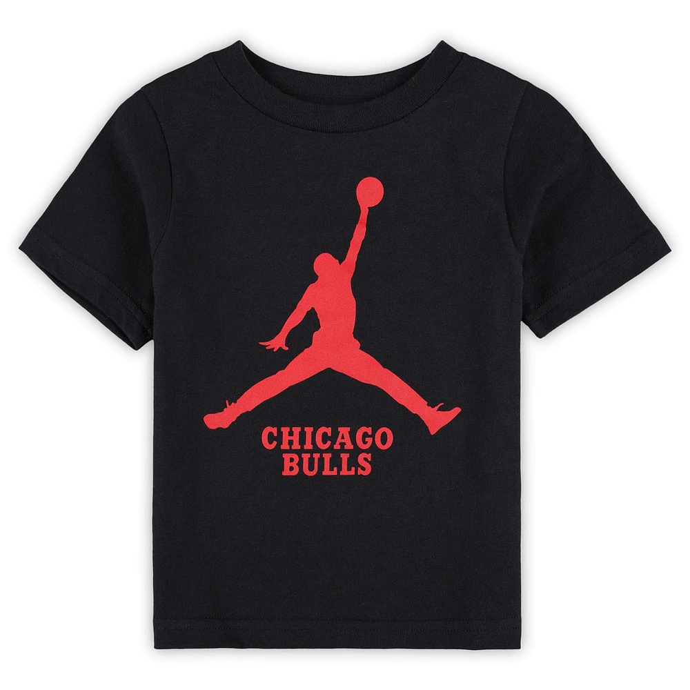 T-shirt Jumpman essentiel Jordan Brand noir des Chicago Bulls pour tout-petit