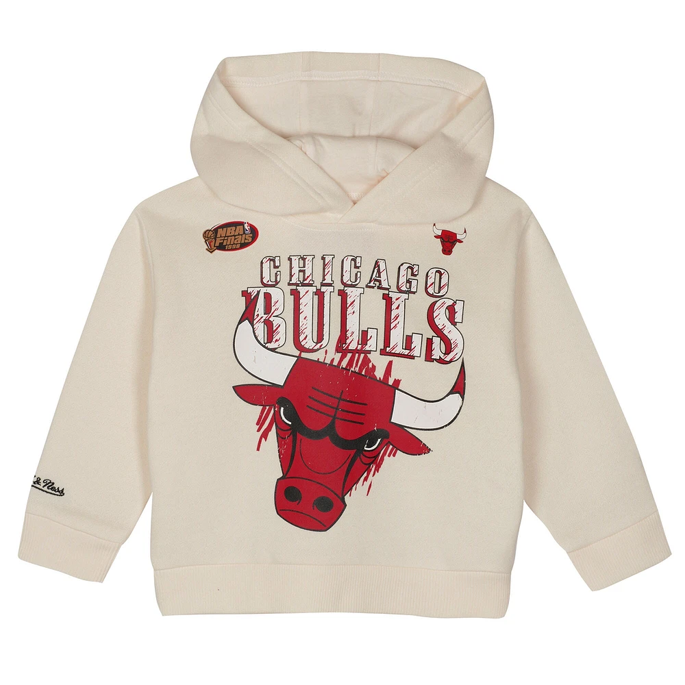 Ensemble sweat à capuche et pantalon surdimensionnés Chicago Bulls Hang Time pour tout-petit Mitchell & Ness Cream