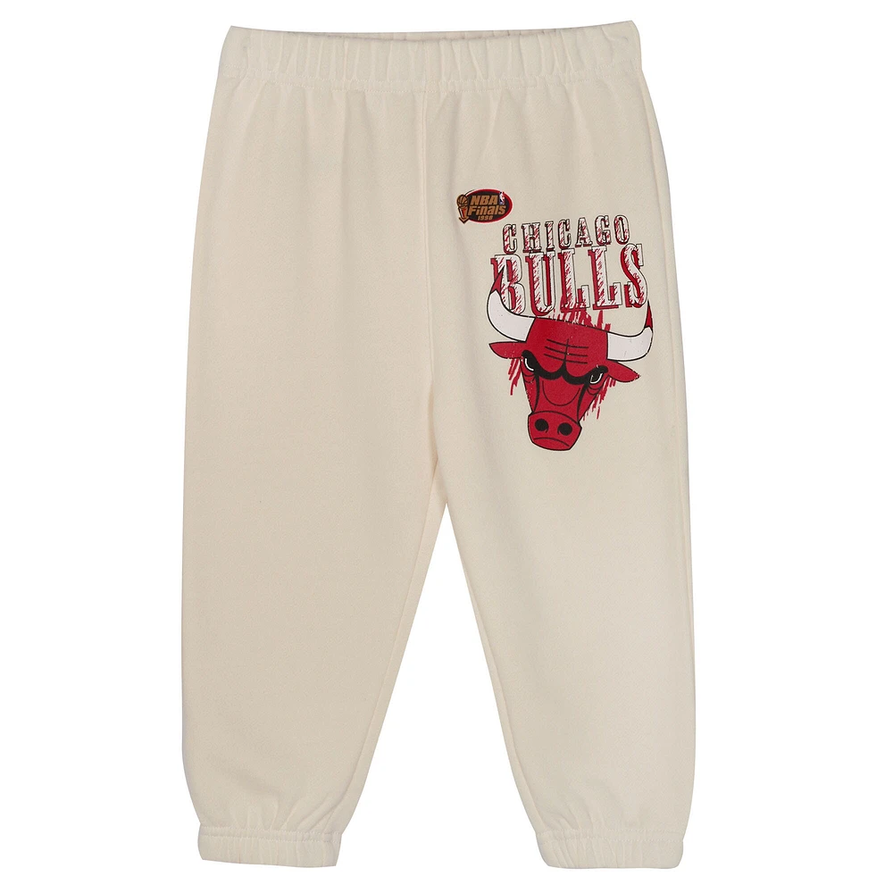 Ensemble sweat à capuche et pantalon surdimensionnés Chicago Bulls Hang Time pour tout-petit Mitchell & Ness Cream