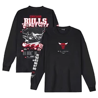 Unisex Bleacher Report x Mitchell & Ness Black Chicago Bulls World Tour Long Sleeve T-Shirt