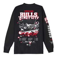 Unisex Bleacher Report x Mitchell & Ness Black Chicago Bulls World Tour Long Sleeve T-Shirt