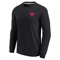 Unisex Fanatics Black Chicago Bulls Elements Super Soft Long Sleeve T-Shirt