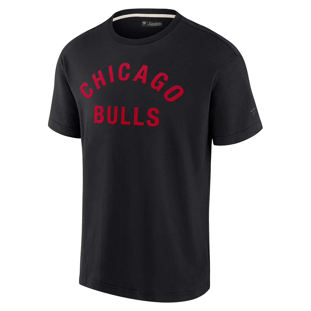 T-shirt unisexe Fanatics Black Chicago Bulls Elements super doux à manches courtes