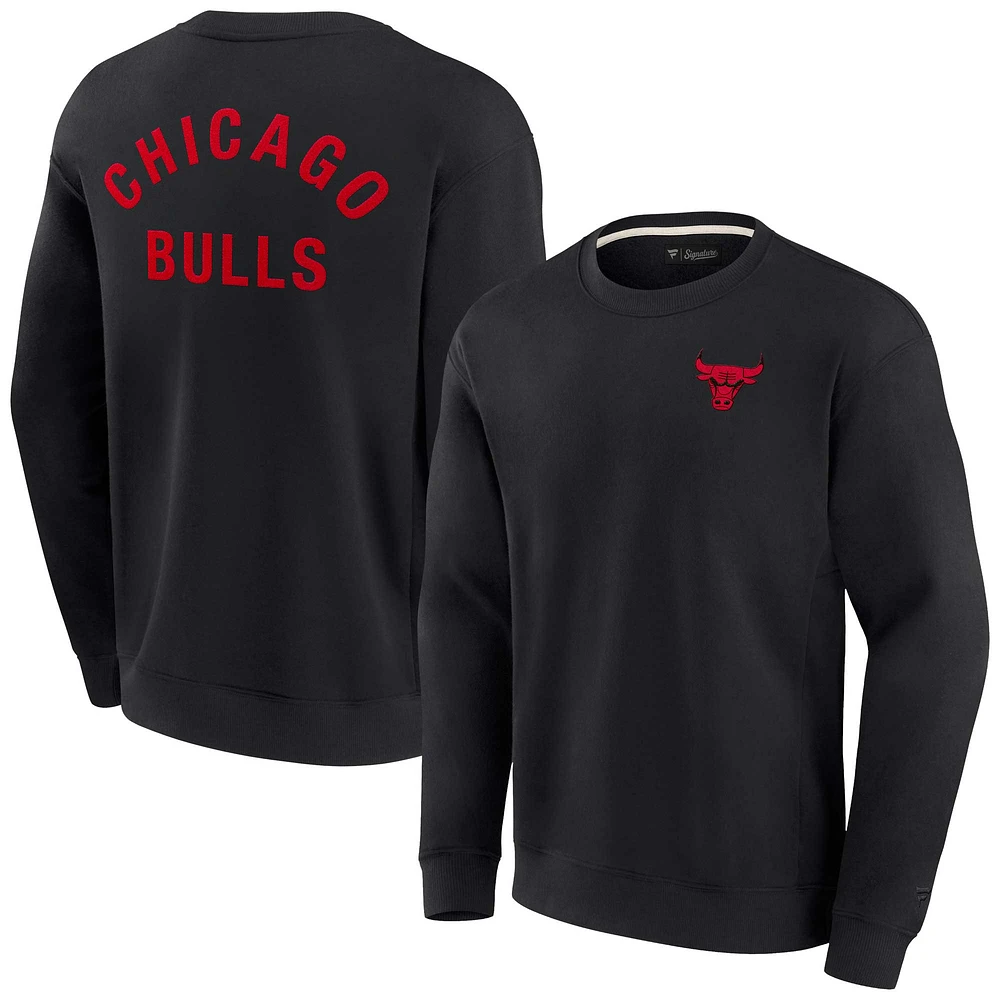 Sweat-shirt unisexe Fanatics noir Chicago Bulls super doux