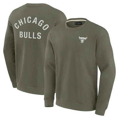 Sweat-shirt unisexe fanatiques olive des Chicago Bulls super doux