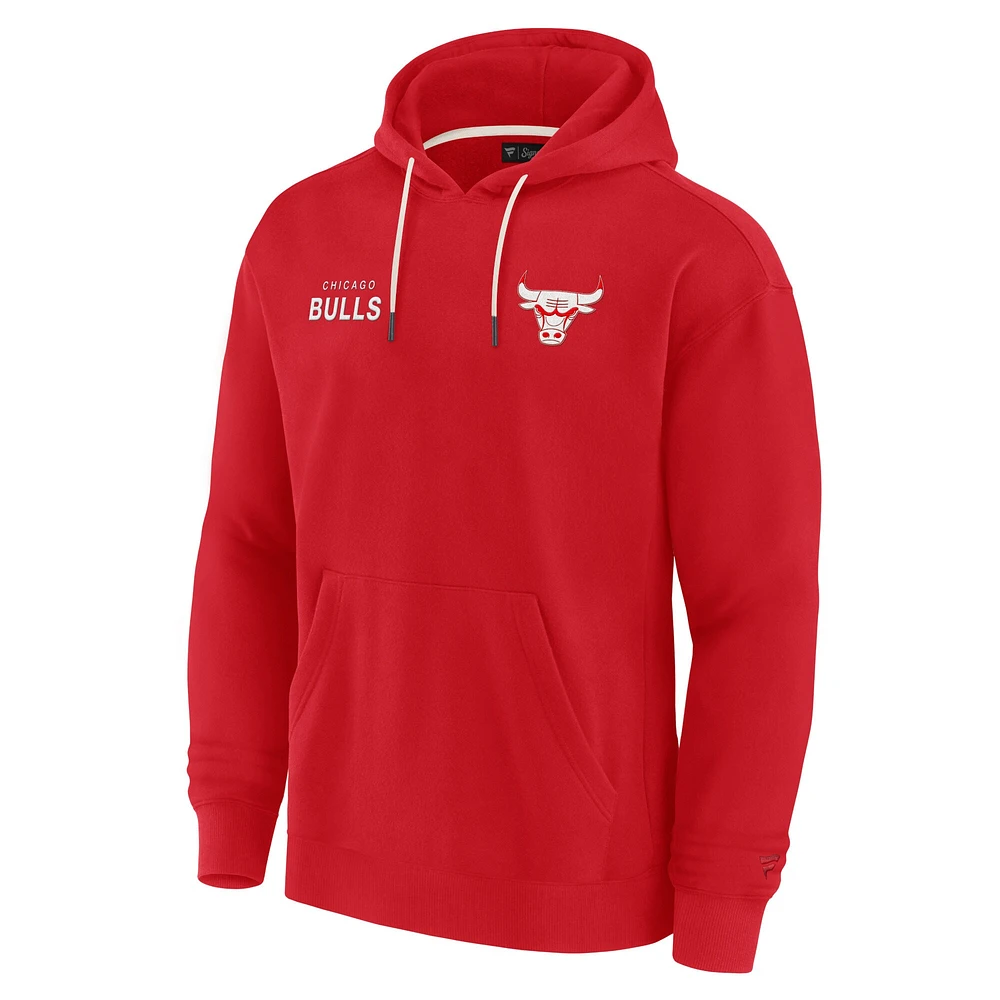 Unisex Fanatics Red Chicago Bulls Elements Super Soft Fleece Pullover Hoodie