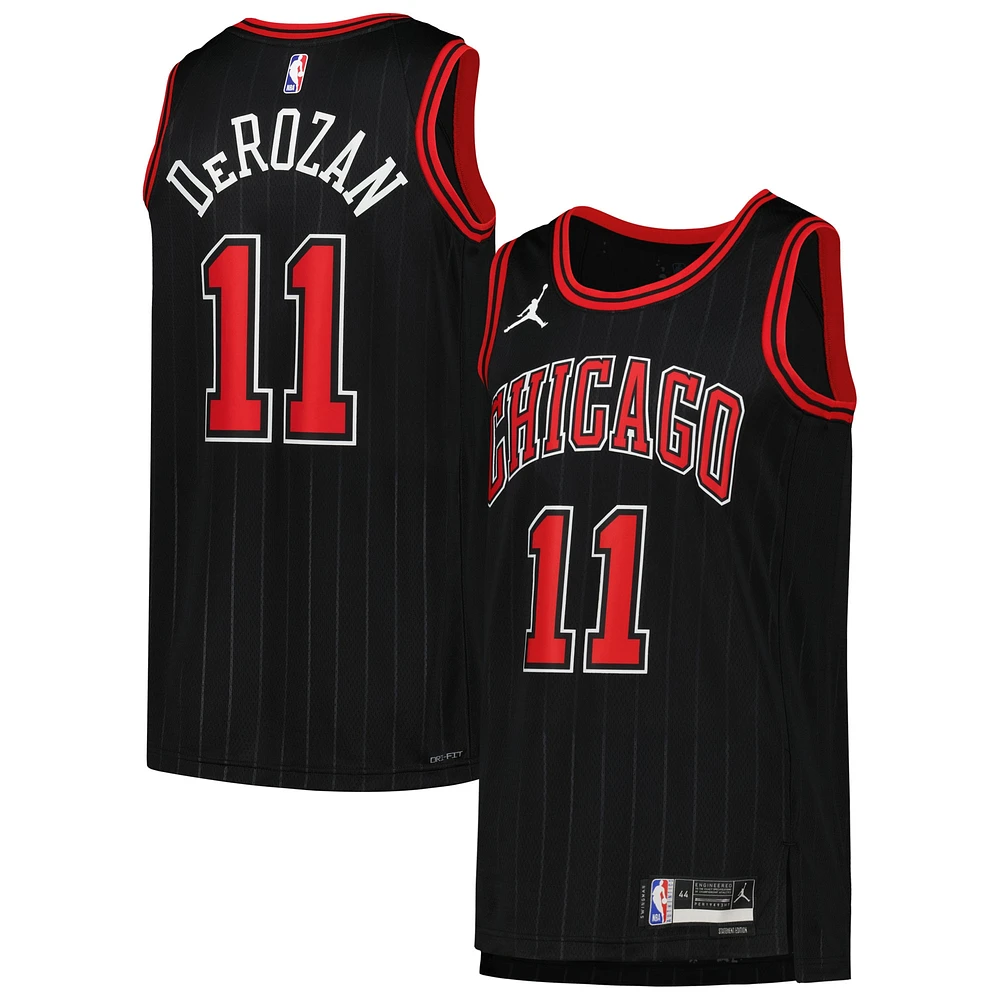 Unisexe Jordan Brand DeMar DeRozan Noir Chicago Bulls Swingman Jersey - Statement Edition