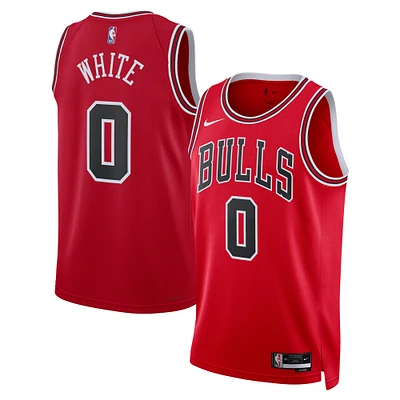 Maillot unisexe Nike Coby blanc rouge Chicago Bulls Swingman - Icon Edition