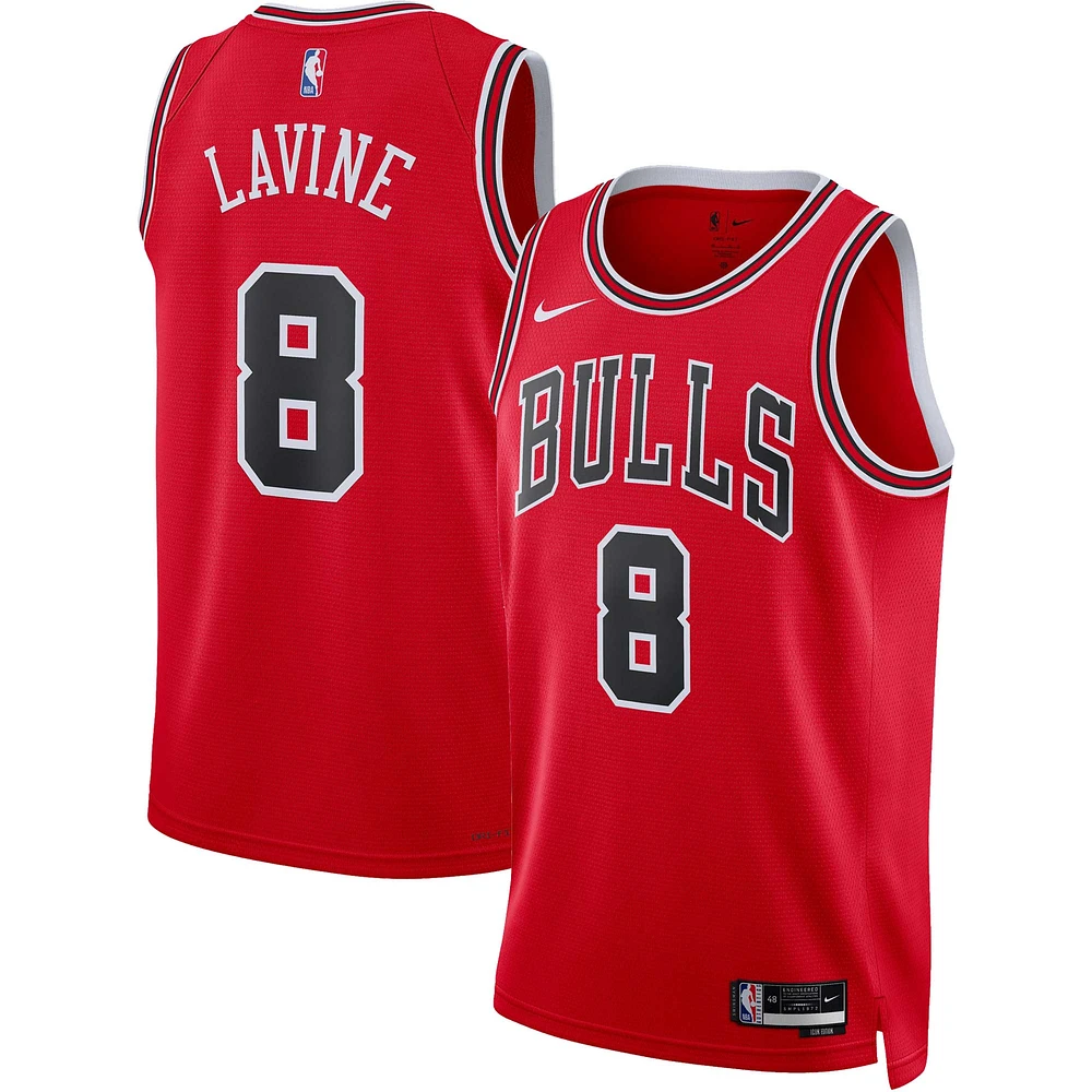 Maillot unisexe Nike Zach LaVine rouge Chicago Bulls Swingman - Édition Icon