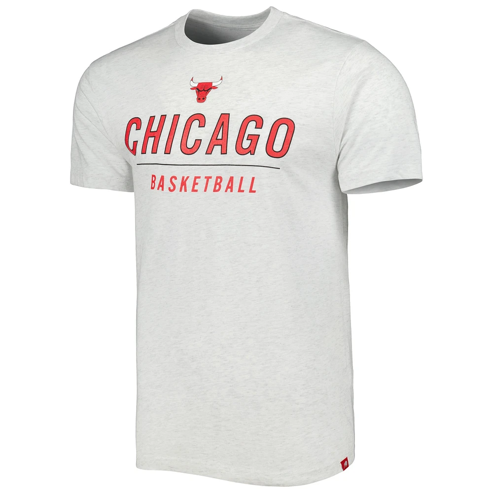 T-shirt unisexe Sportiqe Ash Chicago Bulls Turbo en trois mélanges