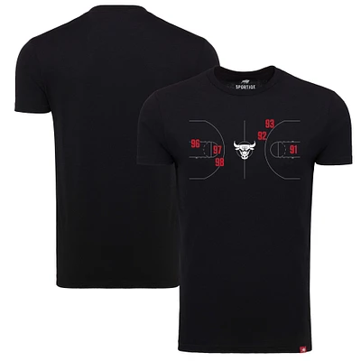 T-shirt unisexe Sportiqe Chicago Bulls 1966 Collection confortable en trois mélanges