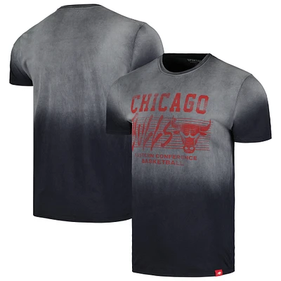 T-shirt unisexe Sportiqe noir Chicago Bulls Bingham Sun-Fade