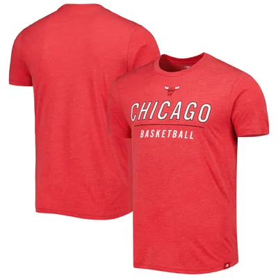 T-shirt unisexe Sportiqe rouge des Chicago Bulls Turbo en trois mélanges