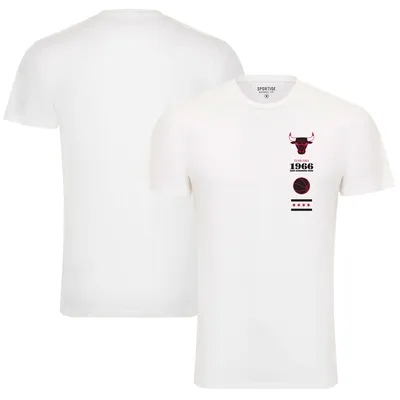 Chicago Bulls Sportiqe Unisex 1966 Collection City Flag Bingham T-Shirt - White