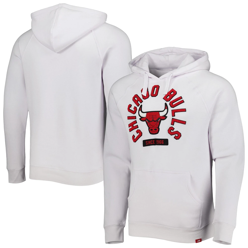 Sweat à capuche unisexe Sportiqe Chicago Bulls Athos Olson tri-mélange blanc