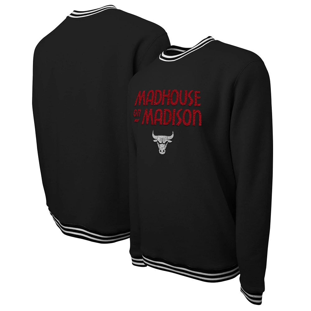 Unisex Stadium Essentials Black Chicago Bulls 2023/24 City Edition Club Level Pullover Sweatshirt