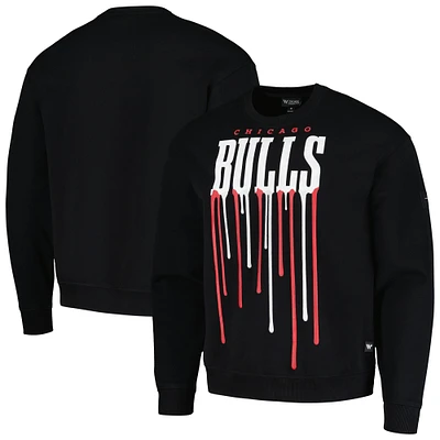 Unisex The Wild Collective Black Chicago Bulls Drip Pullover Sweatshirt