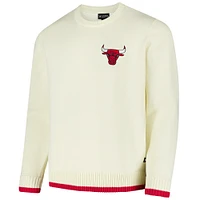 Pull en tricot jacquard unisexe The Wild Collective crème Chicago Bulls