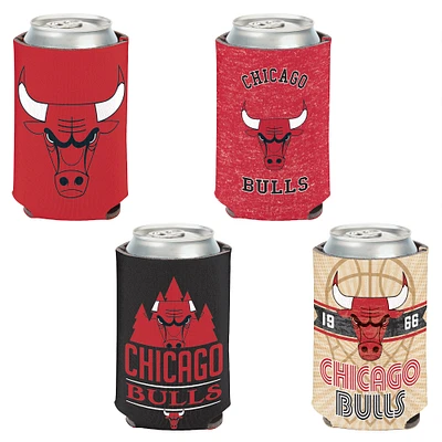 Ensemble de 4 refroidisseurs de canettes WinCraft Chicago Bulls de 12 oz