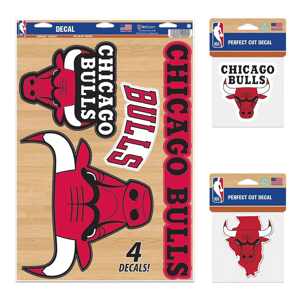 Pack de décalcomanies WinCraft Chicago Bulls