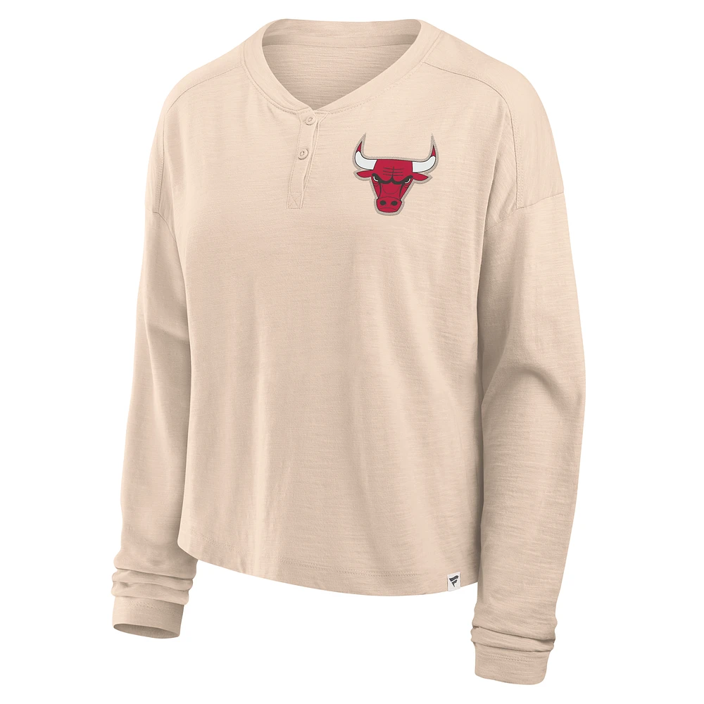 T-shirt à manches longues Fanatics Natural Chicago Bulls pour femme