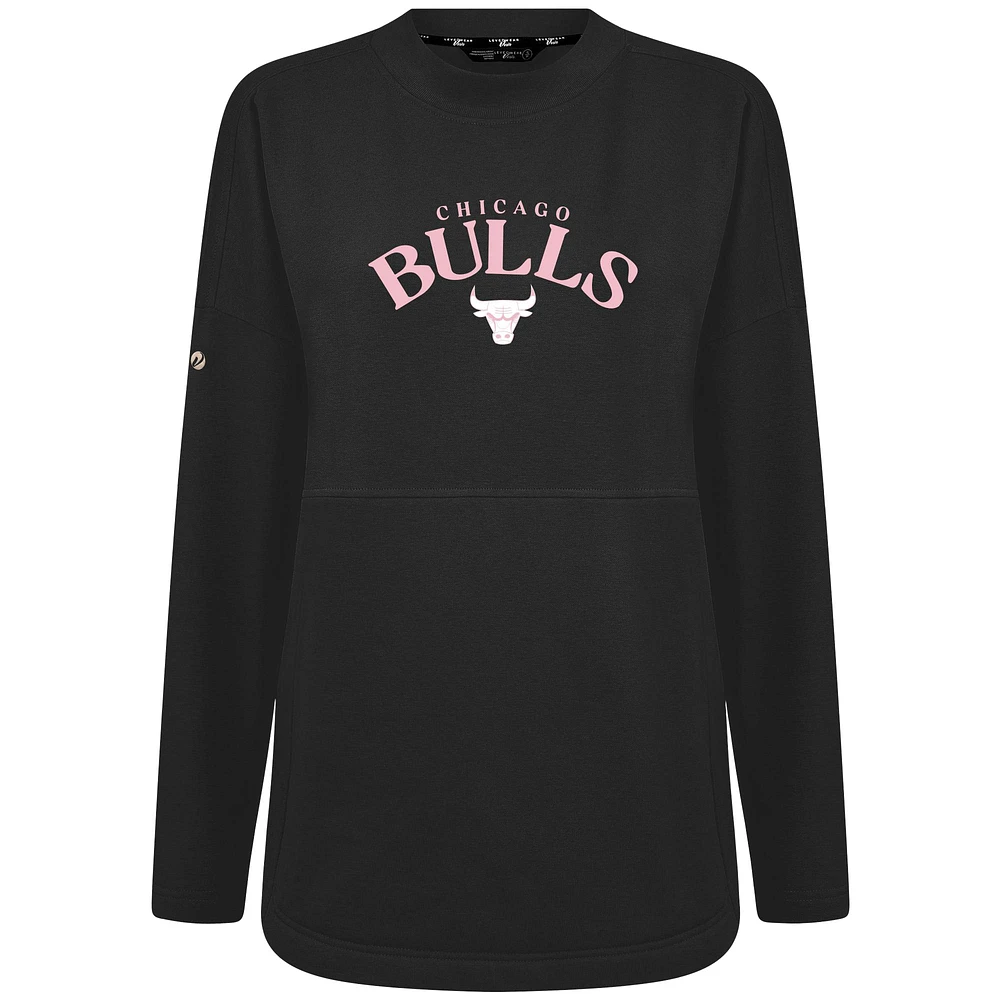 Sweat-shirt à col roulé arqué Beaudry Chicago Bulls pour femme Levelwear noir