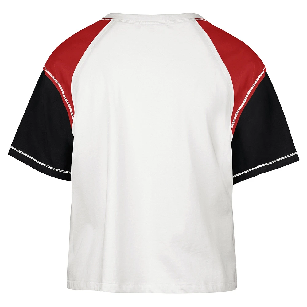 T-shirt court '47 crème Chicago Bulls Premier Raglan pour femmes