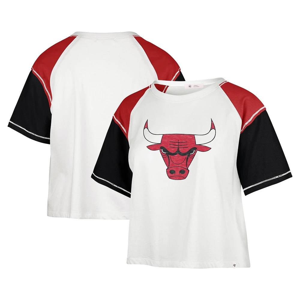 T-shirt court '47 crème Chicago Bulls Premier Raglan pour femmes