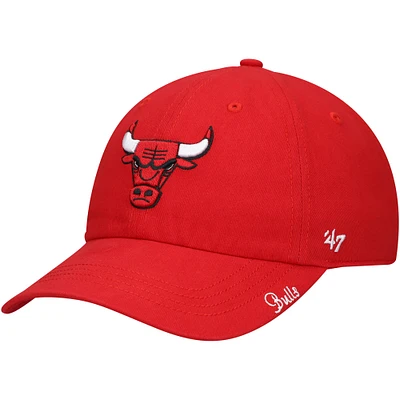 Casquette réglable '47 Red Chicago Bulls Miata Clean Up pour femme