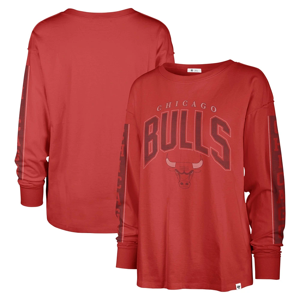 T-shirt à manches longues pour femmes '47 Red Chicago Bulls Tomcat