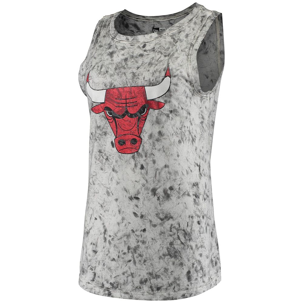 Women's 5th & Ocean by New Era Gray Chicago Bulls Mineral Dye Tank Top