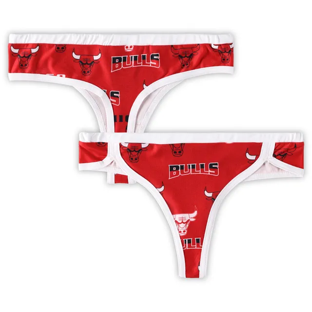 Lids Chicago Bulls College Concepts Women's Arctic 3-Pack Thong Set - Red/Charcoal/White